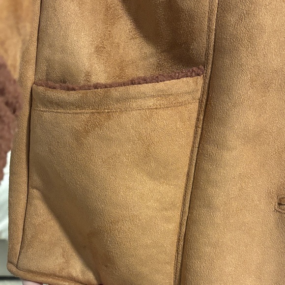 Free People Brown Faux Shearling Coat - Picture 3 of 5